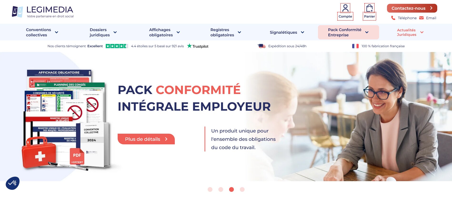 Page d'accueil du site convention.fr
