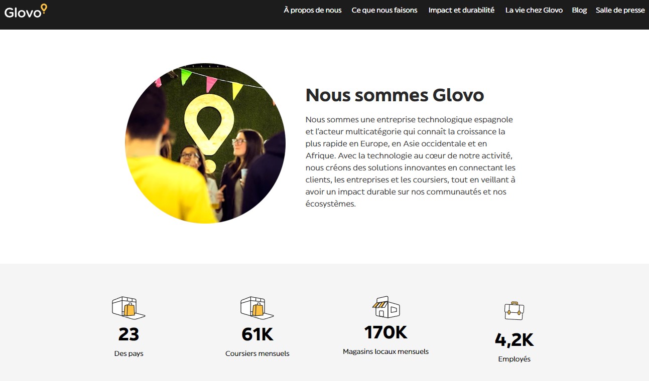 a propos de glovo 
