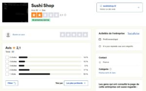 avis trust pilot sushi shop