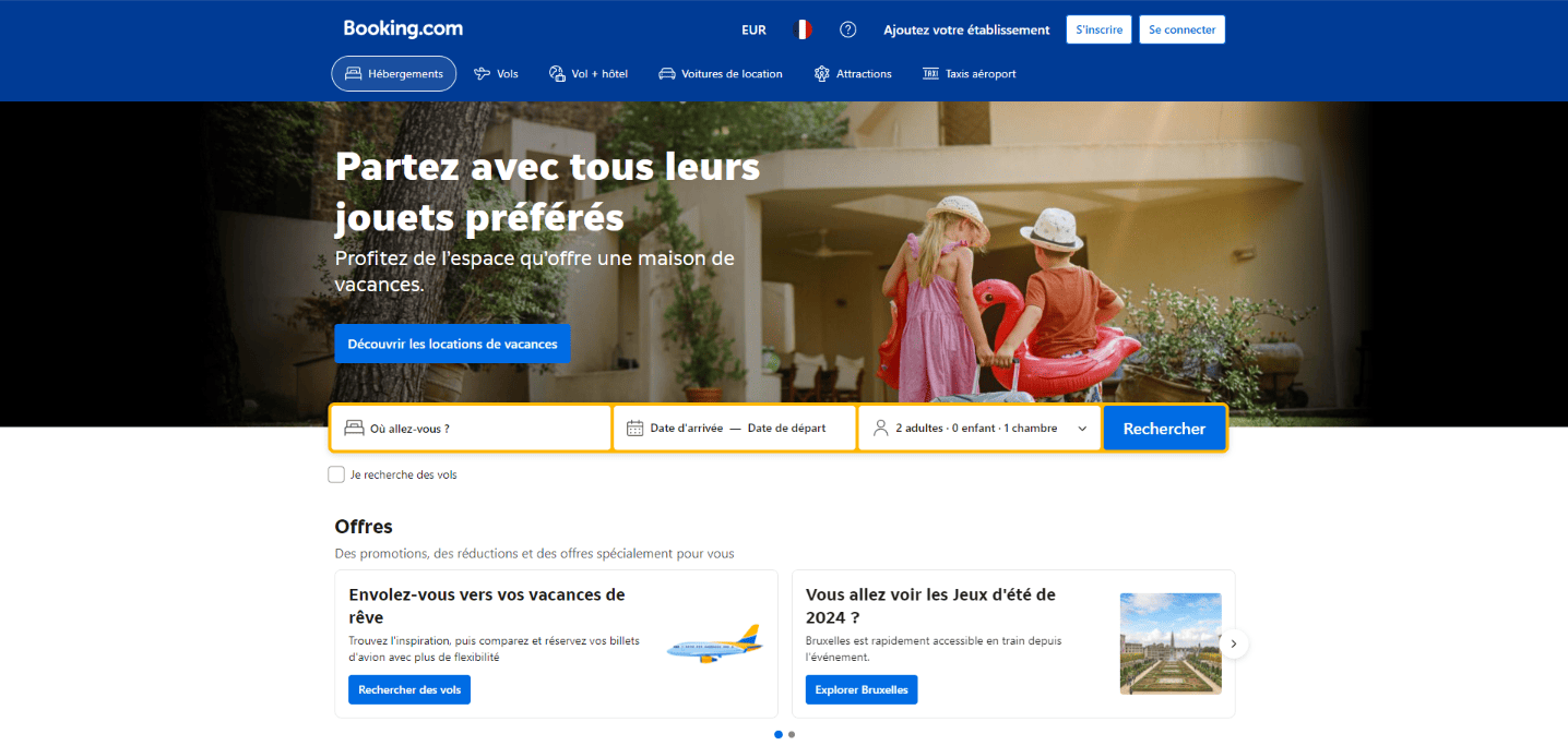 booking interface site
