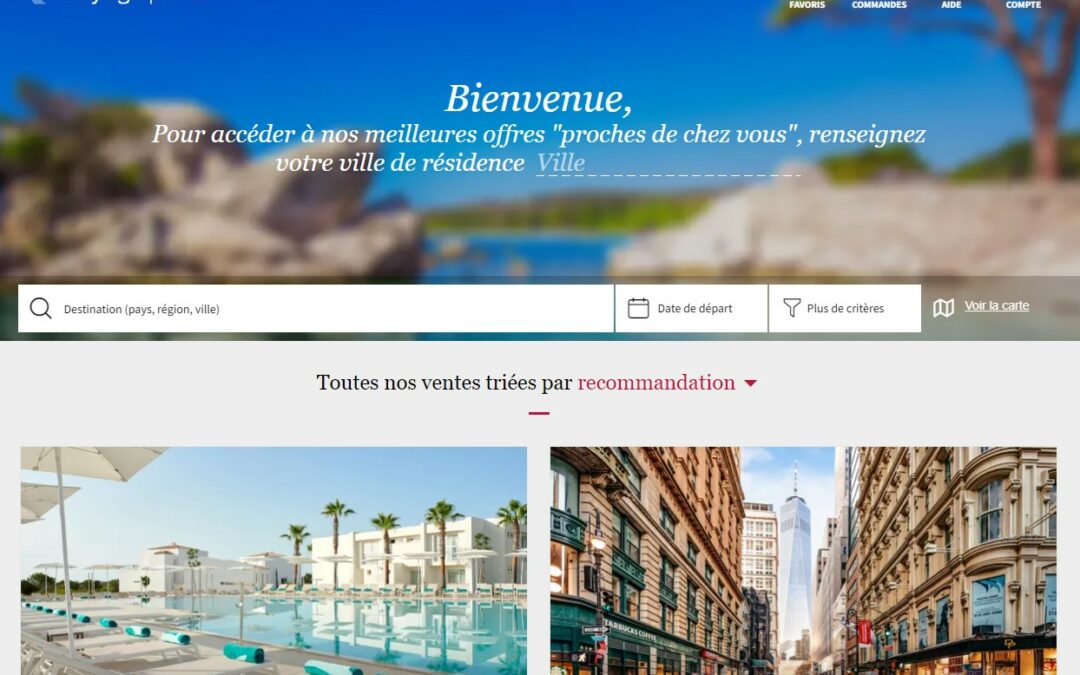 interface site voyage prive