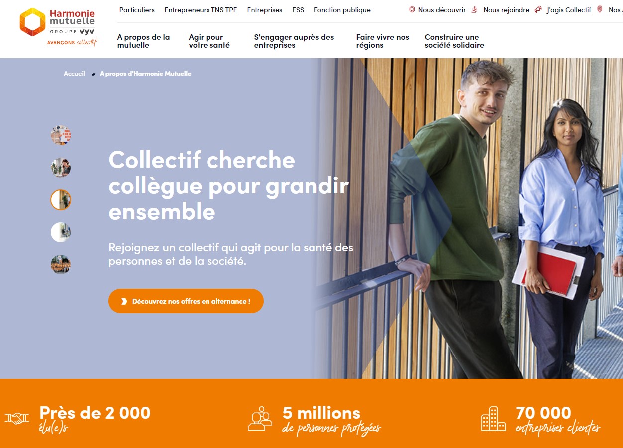 a propos site harmonie mutuelle