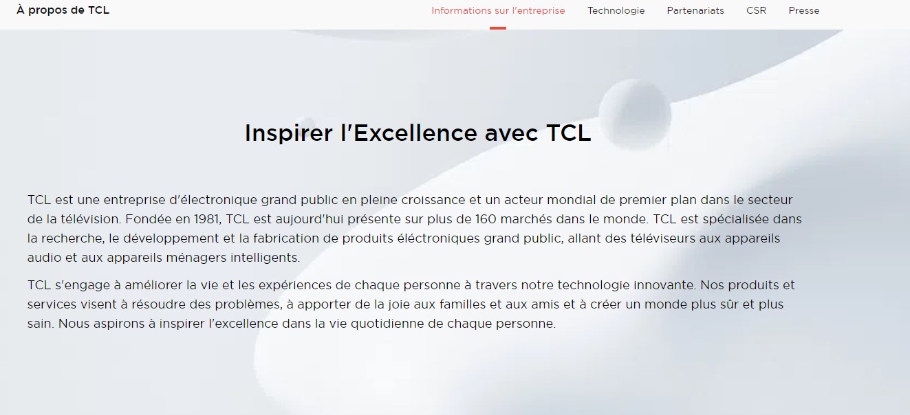 a propos site tcl tv