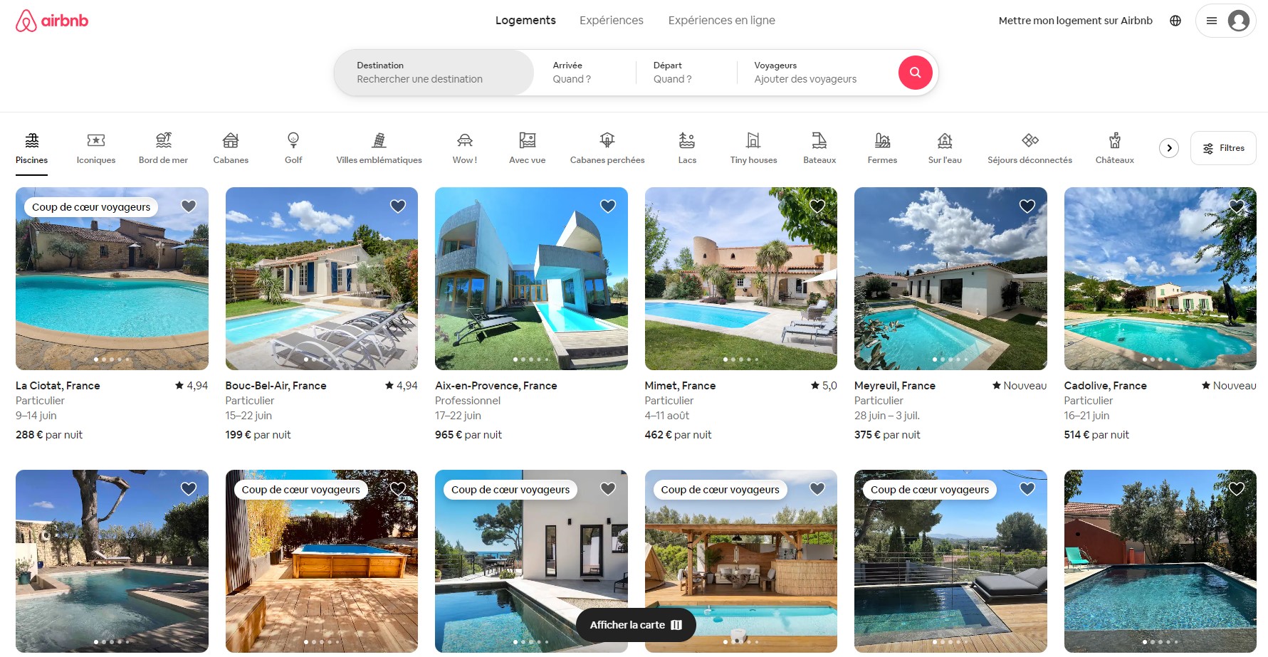 interface site airbnb