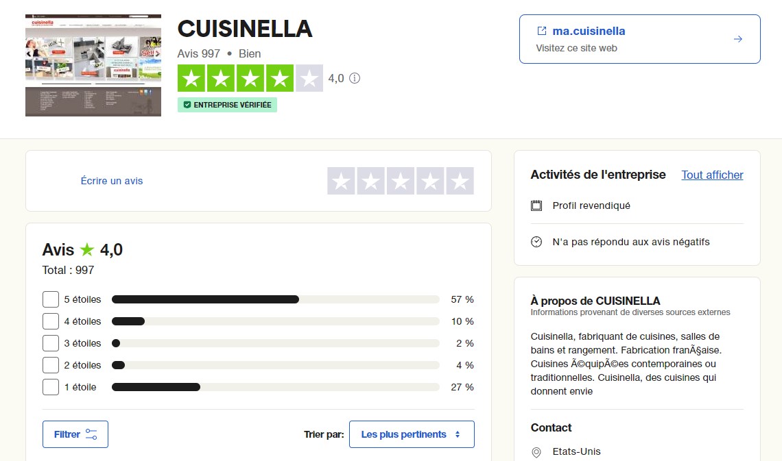 trust pilot cuisinella